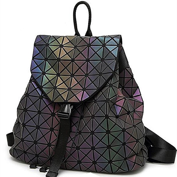 Geometric Backpack Holographic Reflective Backpacks