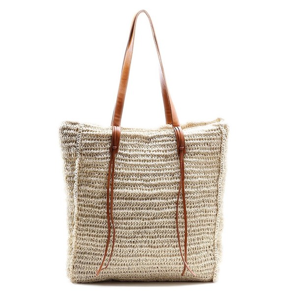 Straw Beach Bag Tote Bag For Summer Shoulder Bag Handmade Handbag ...