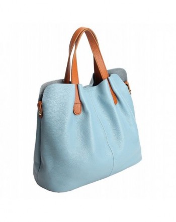 Molodo Satchel Leather Shoulder Light blue