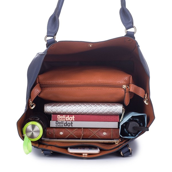 Leather Handbags Wallets Shoulder Satchel - Blue - CO18967OT67