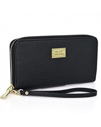 Wallet Leather Zipper Credit Handbag