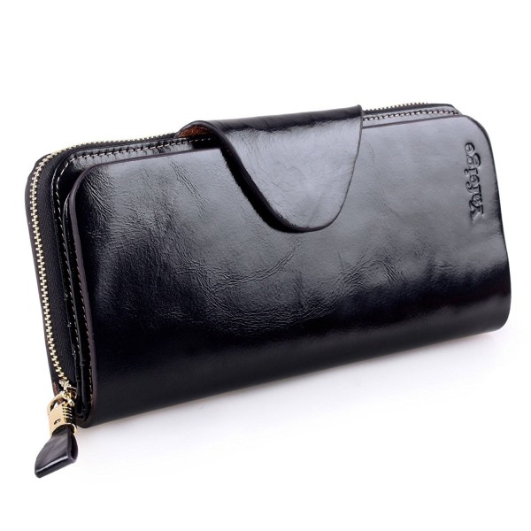 Yafeige Luxury Blocking Tri fold Leather