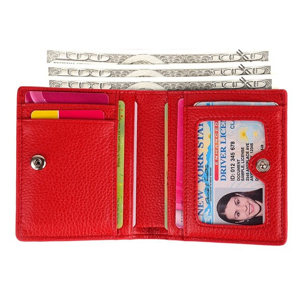 Womens Leather Compact Bifold Pocket