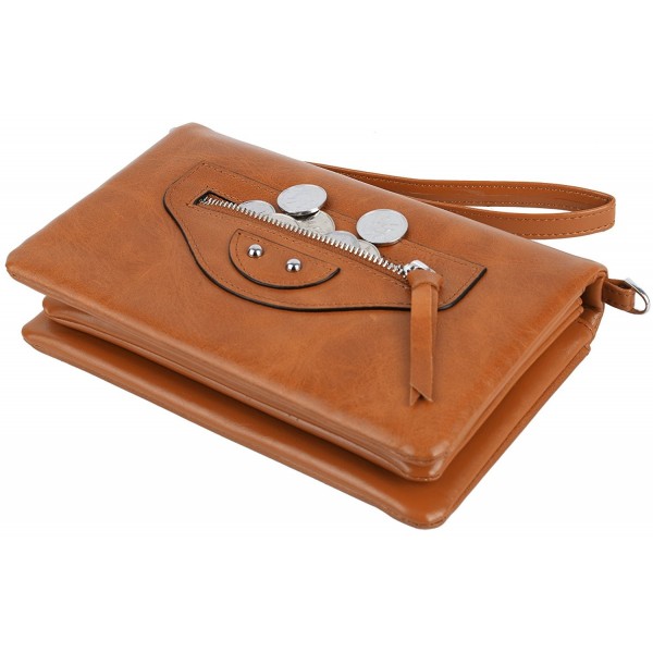 Women's RFID Blocking Multiple Pocket Large Capacity Wristlet Wallet ...