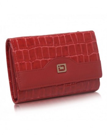 Ladies Compact Designer Leather Trifold