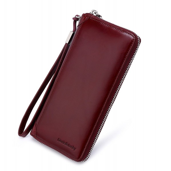 Zippered Genuine Leather Wallet Blocking Zippered Genuine Leather Wallet Blocking