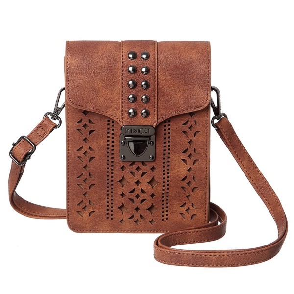 MINICAT Hollow Texture Crossbody Brown Wider