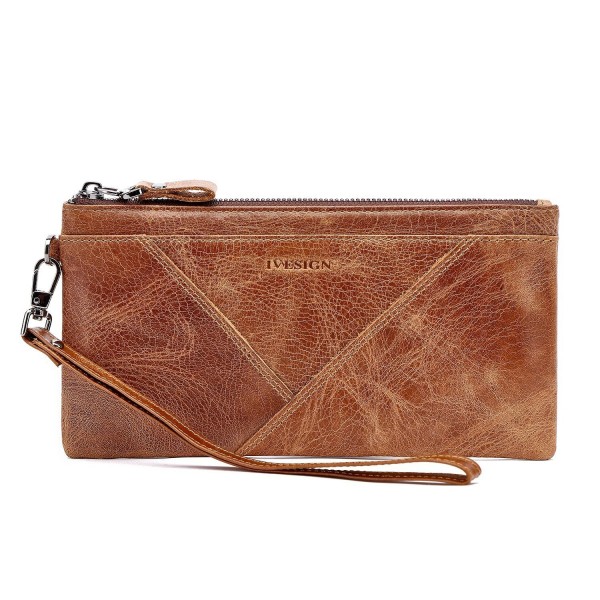 IVESIGN Blocking Genuine Leather Wristlet