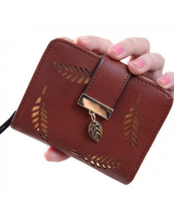 Womens Wallet Gold Motif Brown