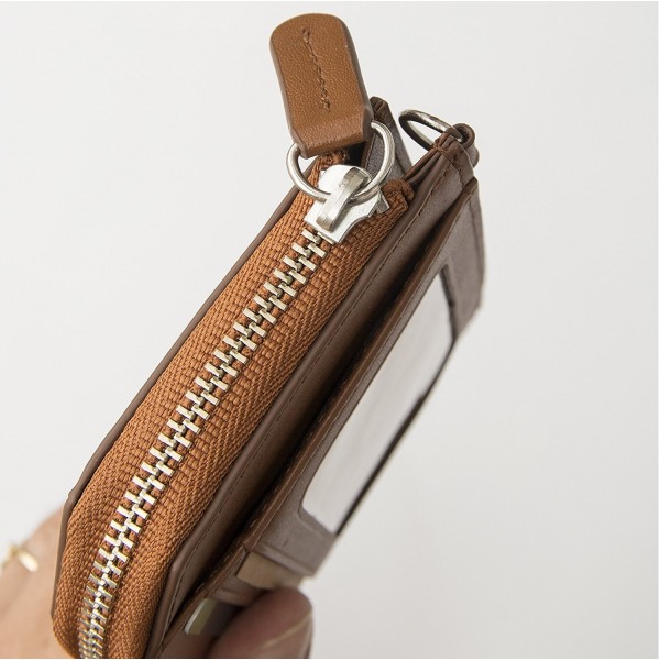 Zip Around Wallet Genuine Leather Metal Zipper With ID Window RFID ...