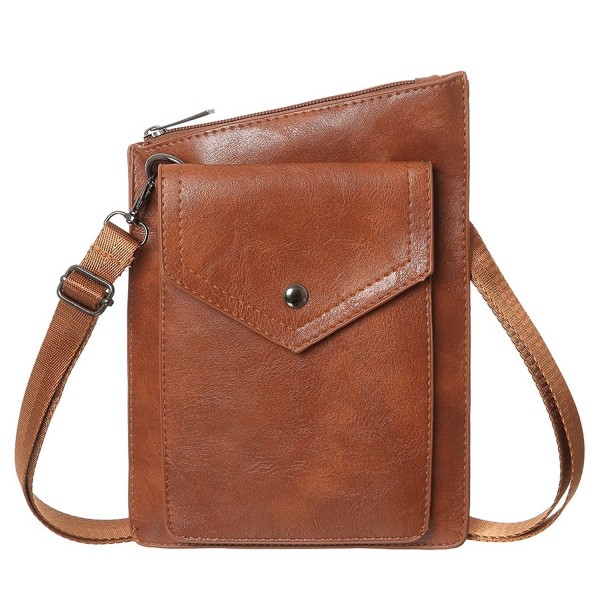 Small Crossbody Synthetic Leather Wallet