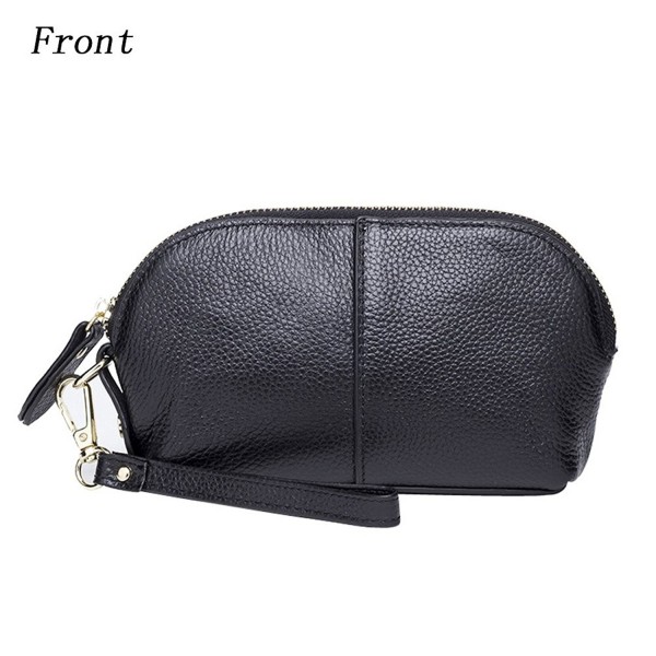 Womens Leather Wristlet Shell Shaped Wallet