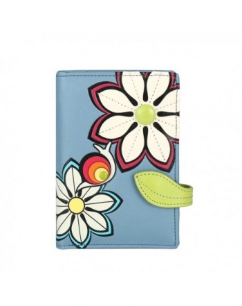 MENKAI Womens Appliqued Leather Wallet