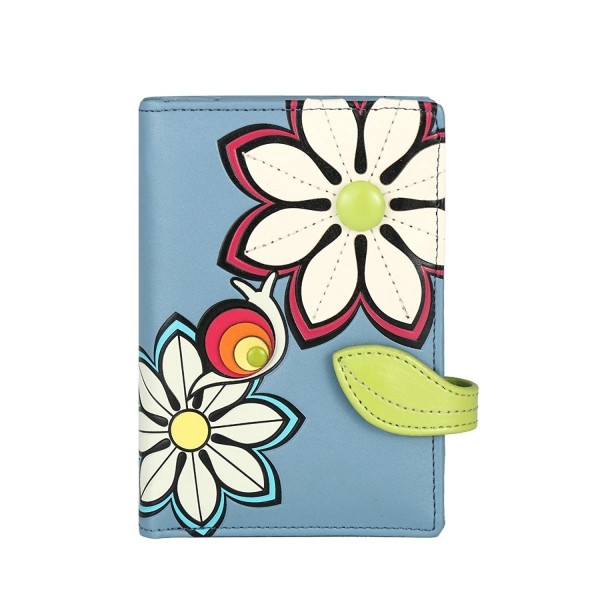 MENKAI Womens Appliqued Leather Wallet