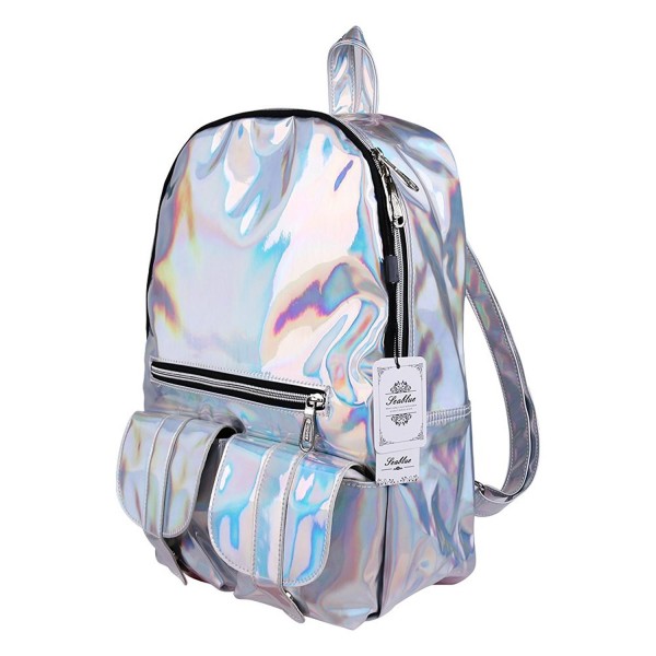 Women Hologram Backpacks Reflective Mirror Surface Backpack Girls ...