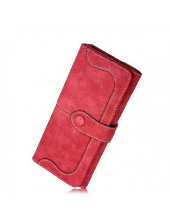 Womens Wallet Vintage Leather Checkbook