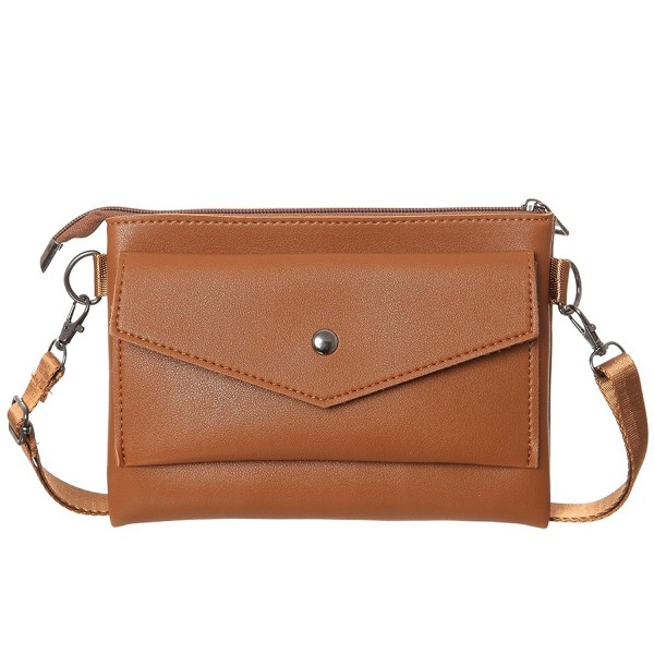 Small Crossbody Purse For Women Synthetic Leather Cell Phone Purse Crossbody Wallet Bag - Brown ...