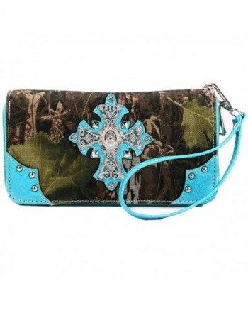 Western Rhinestone Camouflage Removable Turquoise