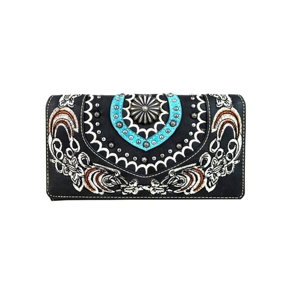 Montana West Embroidery Secretary Turquoise