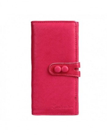 Womens Bi fold Button Clutch Wallet