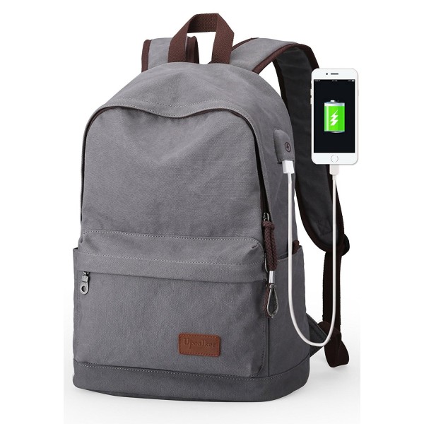 Upoalker Canvas Backpack School Daypack