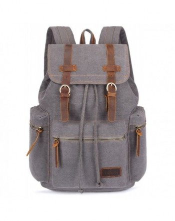 BLUBOON Vintage Backpack Leather Rucksack