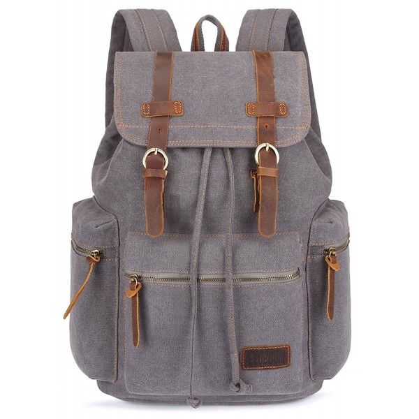 BLUBOON Vintage Backpack Leather Rucksack