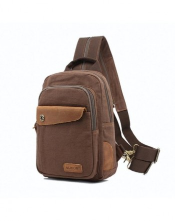 CLELO Backpack Canvas Rucksack Coffee