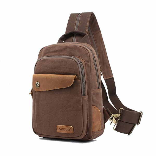 CLELO Backpack Canvas Rucksack Coffee