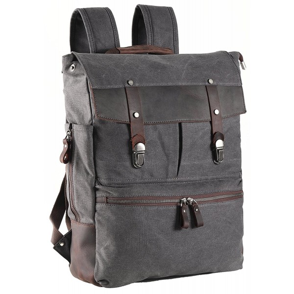 ZEKAR Leather Backpack Vintage Rucksack