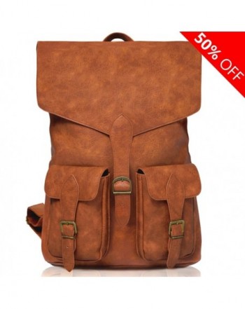 LuckShmi Vintage Laptop Leather backpack