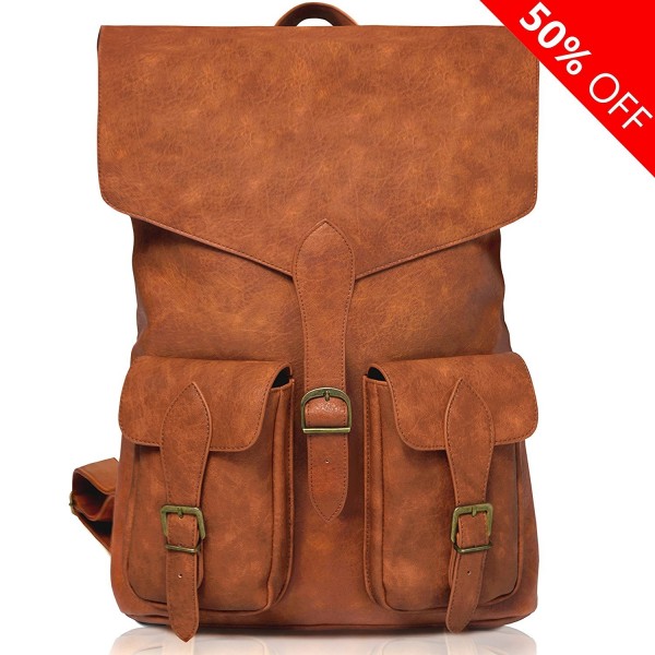 LuckShmi Vintage Laptop Leather backpack