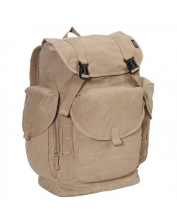 Everest Luggage Canvas Backpack Khaki