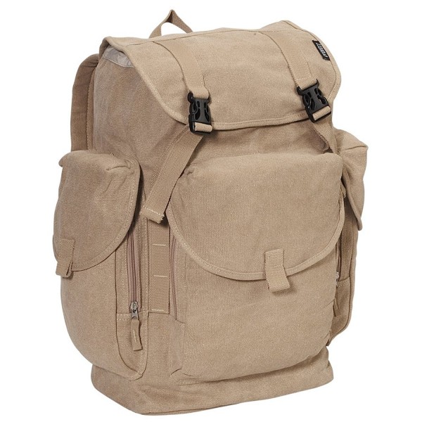 Everest Luggage Canvas Backpack Khaki