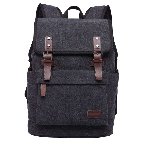 Canvas Backpack Book Bag Casual Rucksack Travel Backpack for Men ...