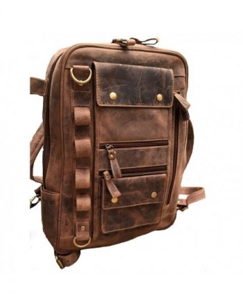 Leather Backpack Vintage Shoulder Rucksack