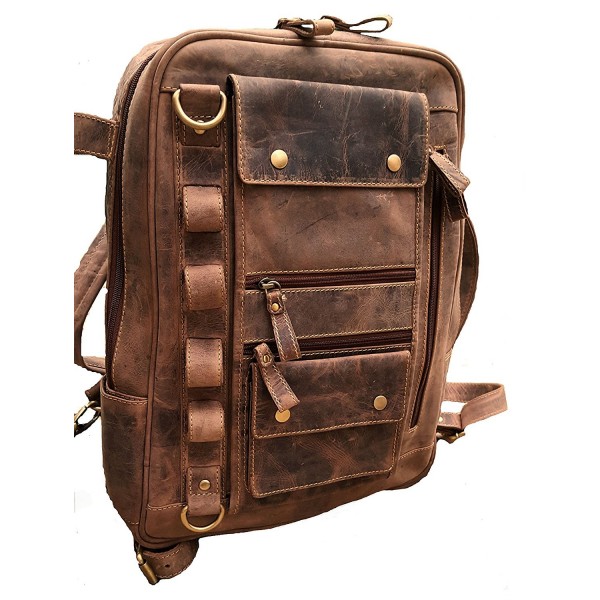 Leather Backpack Vintage Shoulder Rucksack