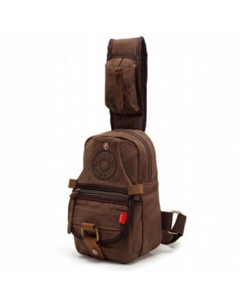 Canvas Sling Shoulder Backpack Daypack