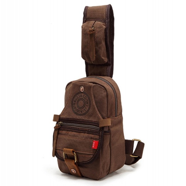 Canvas Sling Shoulder Backpack Daypack