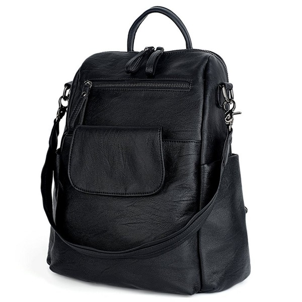 UTO Backpack Leather Rucksack Shoulder