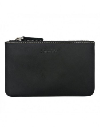 Fmeida Leather Zipper Change Wallet