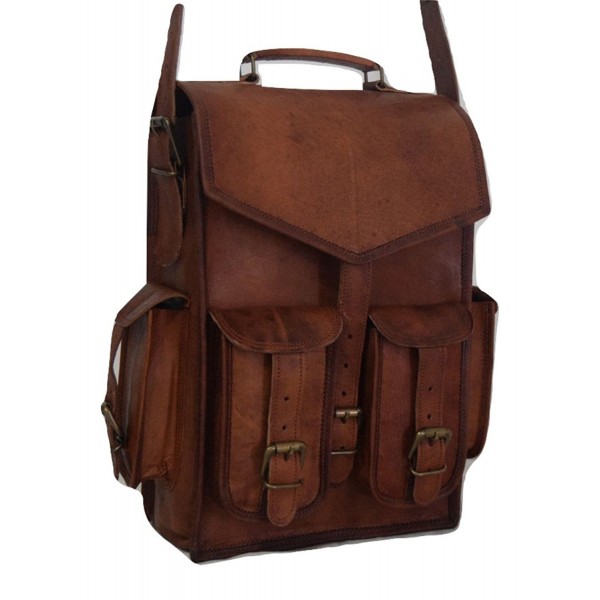 Vintage Leather Backpack Messenger Rucksack Vintage Leather Backpack Messenger Rucksack
