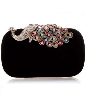 BMC Elegant Rhinestone Cocktail Handbag BLACK