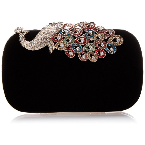 BMC Elegant Rhinestone Cocktail Handbag BLACK