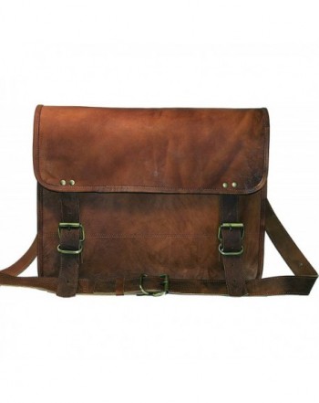 genuine Leather Messenger Briefcase shoulder