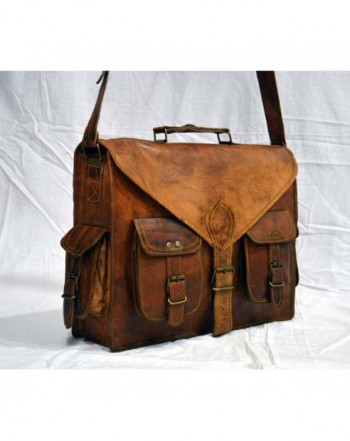 messenger briefcase computer shoulder distressed