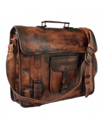 DHK Leather Vintage 15 Inch Laptop Messenger Bag briefcase Satchel for ...