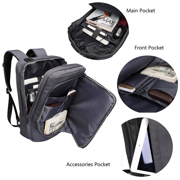 Aoking Water Resistant 15.6 Inch Laptop Briefcase Backpack Crossbody ...