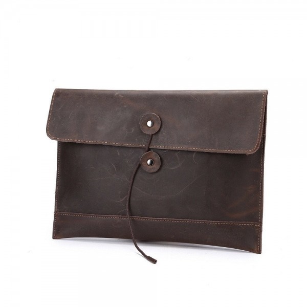 Morrivoe Leather Clutch Portfolio MacBook