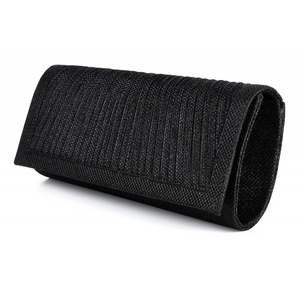 black satin clutch bag